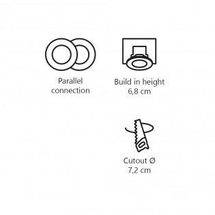 Fremont 3-Kit LED-Einbau-Downlight (5,5W)
