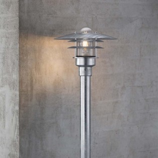 Outdoor Galvanized Bollard Lamp Lonstrup