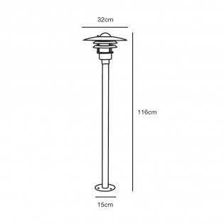 Outdoor Bollard Lamp Lonstrup