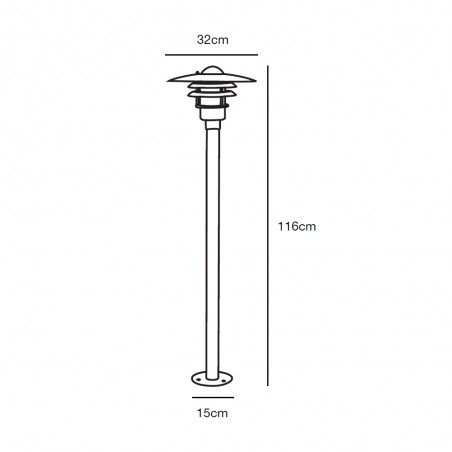 Outdoor Bollard Lamp Lonstrup
