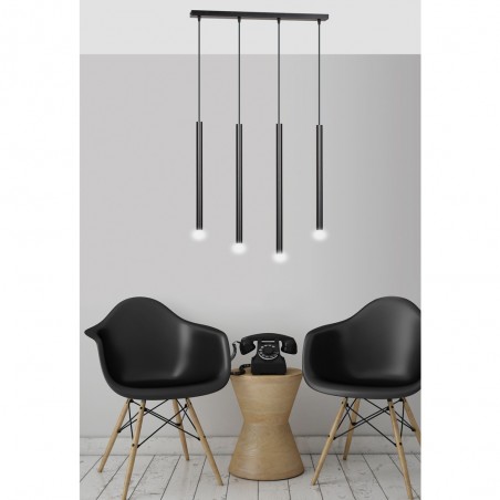 Ceiling Track Lamp Tizo Black (4 lights)