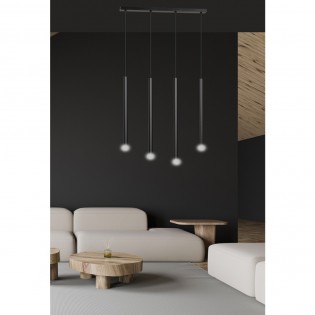 Ceiling Track Lamp Tizo Black (4 lights)