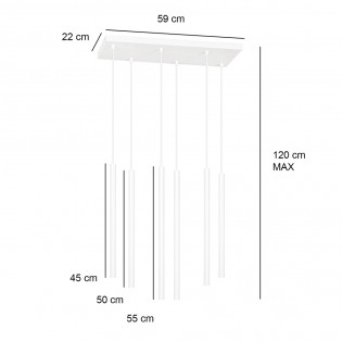 Ceiling Track Lamp Tizo Black (6 lights)