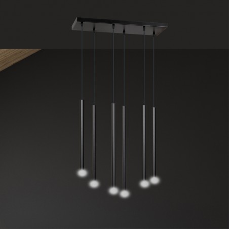 Ceiling Track Lamp Tizo Black (6 lights)