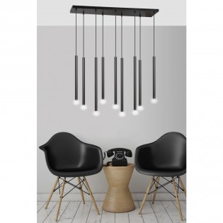 Ceiling Track Lamp Tizo Black (9 lights)