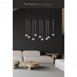 Ceiling Track Lamp Tizo Black (9 lights)