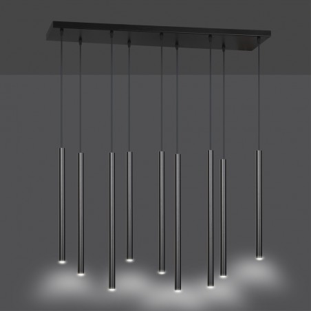 Ceiling Track Lamp Tizo Black (9 lights)