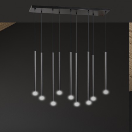 Ceiling Track Lamp Tizo Black (9 lights)