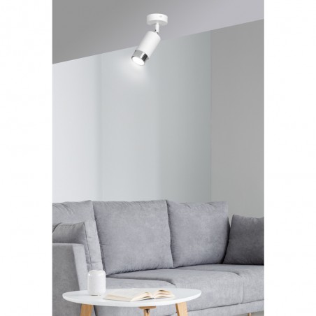 Adjustable Ceiling Spotlight Mura White/Chrome