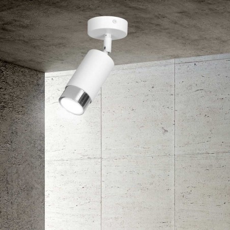 Adjustable Ceiling Spotlight Mura White/Chrome