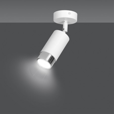 Adjustable Ceiling Spotlight Mura White/Chrome