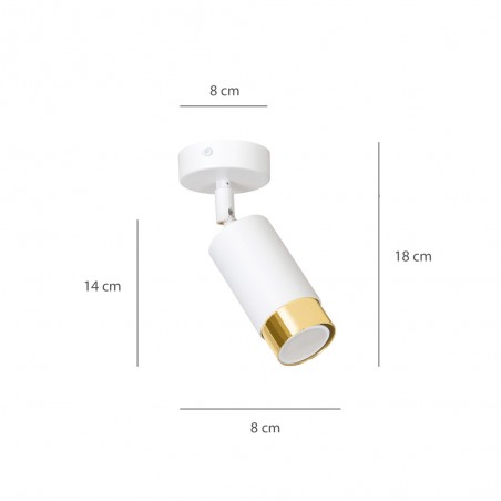 Adjustable Ceiling Spotlight Mura White/Gold