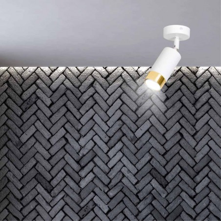 Adjustable Ceiling Spotlight Mura White/Gold