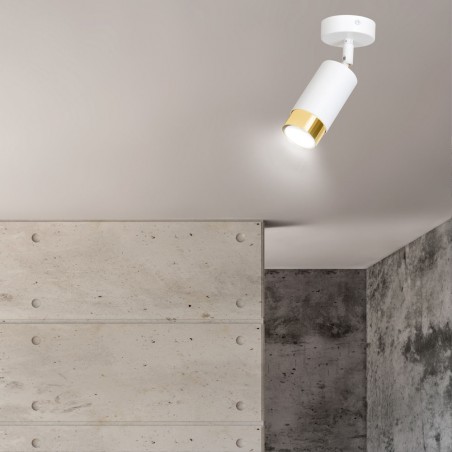 Adjustable Ceiling Spotlight Mura White/Gold