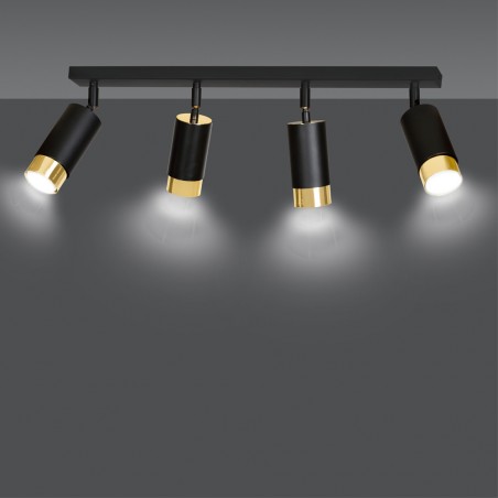 Spotlight Track Lamp Mura Black/Gold (4 lights)