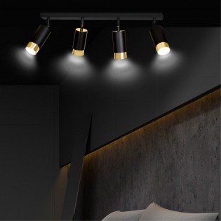 Spotlight Track Lamp Mura Black/Gold (4 lights)