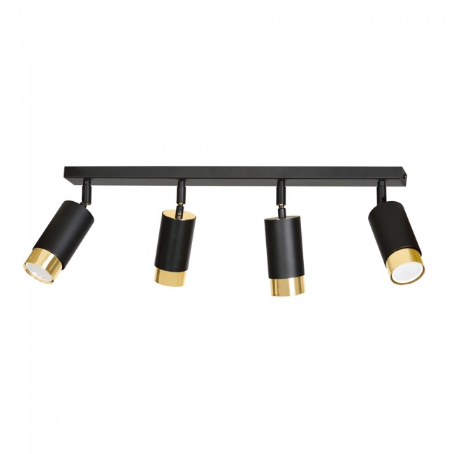 Spotlight Track Lamp Mura Black/Gold (4 lights)