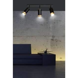 Mura Strahlerleiste Schwarz/Gold (3 Lichter)