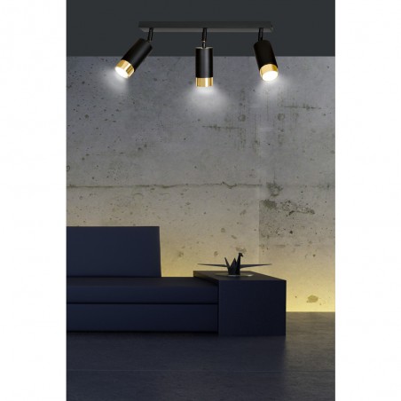 Spotlight Track Lamp Mura Black/Gold (3 lights)
