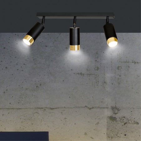Spotlight Track Lamp Mura Black/Gold (3 lights)