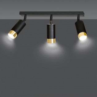 Spotlight Track Lamp Mura Black/Gold (3 lights)