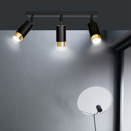 Spotlight Track Lamp Mura Black/Gold (3 lights)