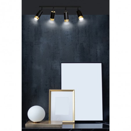 Spotlight Track Lamp Mura Black/Gold (4 lights)