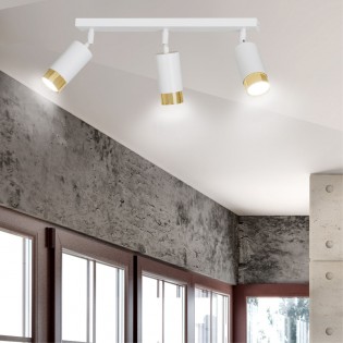 Mura Strahlerleiste Weiß/Gold (3 Leuchten)