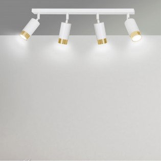 Spotlight Track Lamp Mura White/Gold (4 lights)