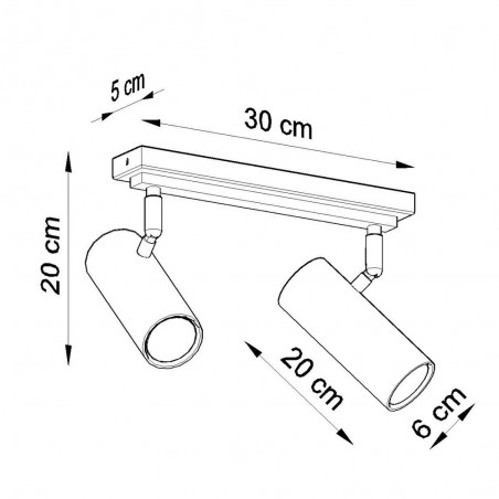 Ceiling track Light Direzione (2 Lights)