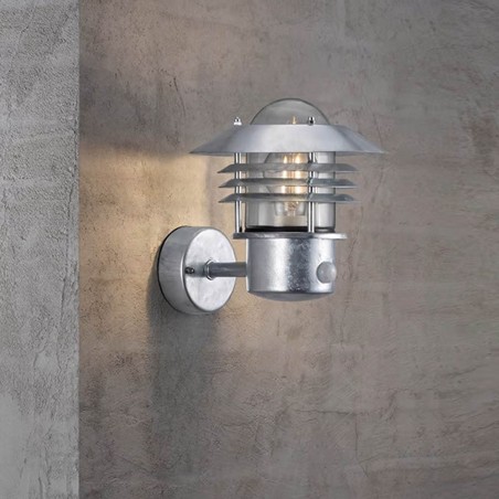 Outdoor Wall Lamp with sensor Vejers Up Galvanized