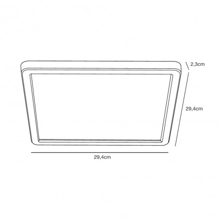 Oja Square 29 Step LED Deckenleuchte für Badezimmer (14,5W)