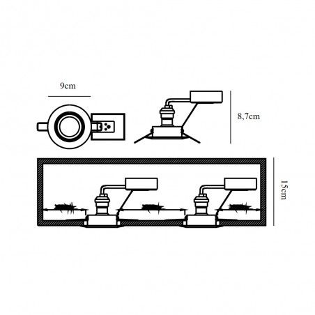 Tilting Recessed Light Triton 3-Kit