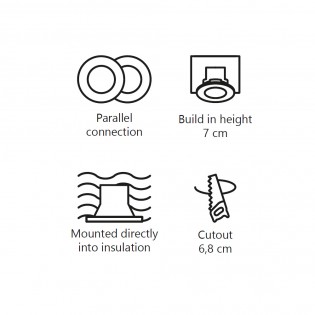 Roar LED schwenkbares Einbaudownlight (6,5 W)