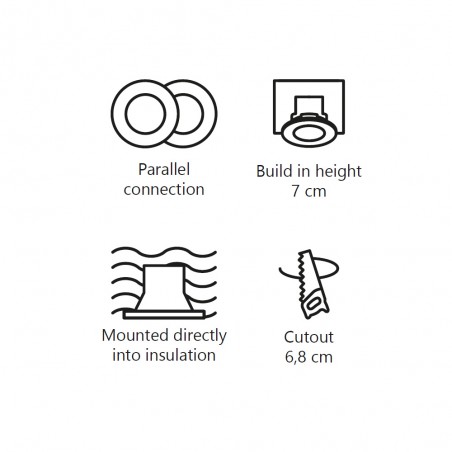 Roar LED schwenkbares Einbaudownlight (6,5 W)