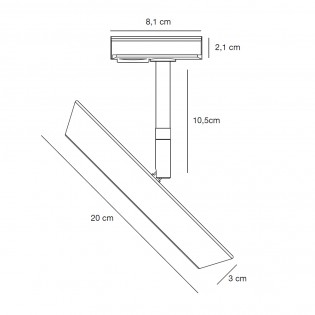 Diskie Link LED-Schienenstrahler (8W)