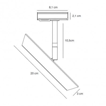 LED Spotlight for tracks Diskie Link (8W)