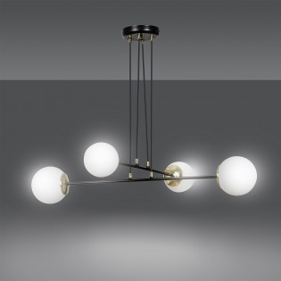 Lámpara colgante Signo Negro (4 luces)