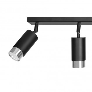 Regleta de techo Mura Negro/Cromo (3 luces)