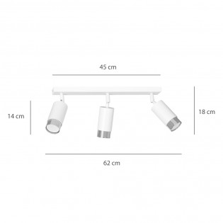 Spotlight Track Lamp Mura White/Chrome (3 lights)