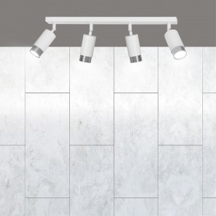 Regleta de techo Mura Blanco/Cromo (4 luces)