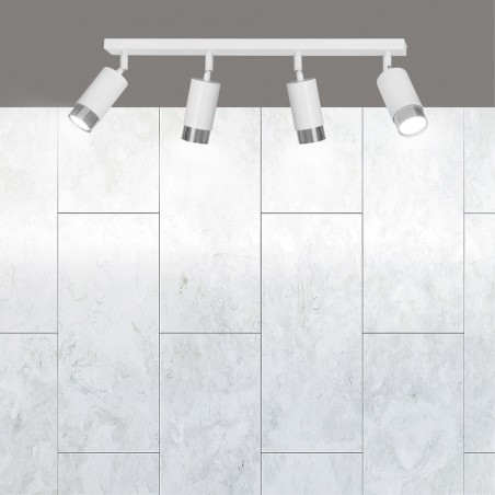 Regleta de techo Mura Blanco/Cromo (4 luces)