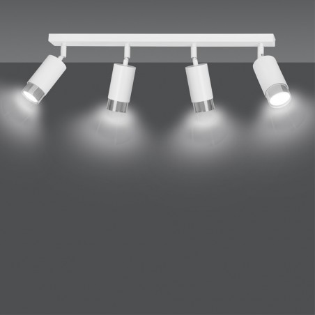 Regleta de techo Mura Blanco/Cromo (4 luces)