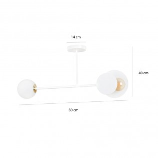 Plafón de techo Meltis Blanco (2 luces)