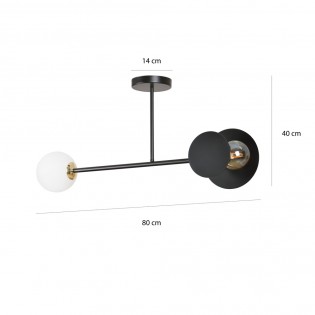 Ceiling Lamp Meltis Black (2 lights)