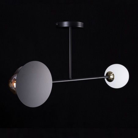 Plafón de techo Meltis Negro (2 luces)