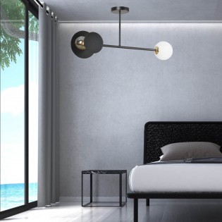 Ceiling Lamp Meltis Black (2 lights)