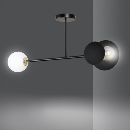 Ceiling Lamp Meltis Black (2 lights)