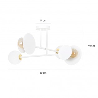 Plafón de techo Meltis Blanco (4 luces)