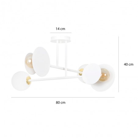Plafón de techo Meltis Blanco (4 luces)